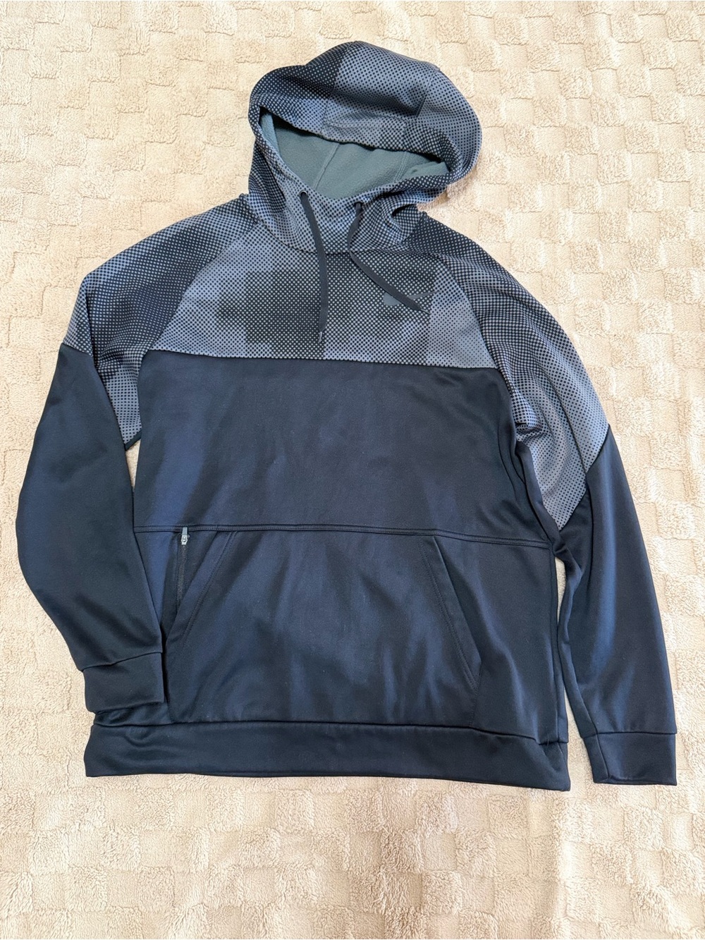 Nike Dri-FIT Men’s Large Black Gray Pullover Hoodie Standard Fit